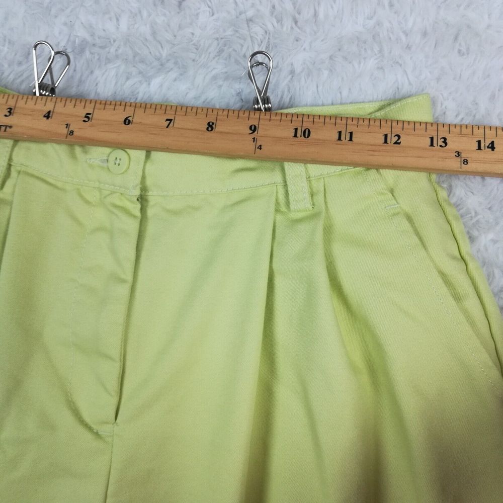 Hunter & Brown Womens Pants Wide Leg Cargo Trouser Yellow Pleated High M‎ New - Picture 3 of 10